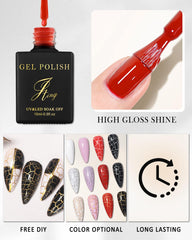 LYSdefeu crackle nail glue application demonstrates easy at-home use.