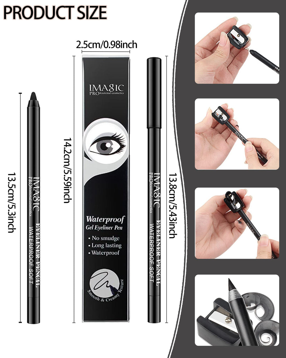 Easy-apply gel eyeliner by LYSdefeu with quick, clean removal.