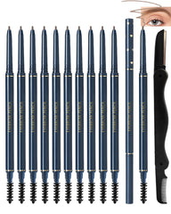 LYSdefeu 12pc eyebrow pencil set front view for precise shaping