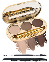 LYSdefeu Eyebrow Powder Kit with mirror for precise brows.