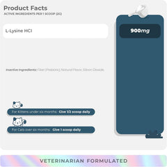 Lysine powder for cats supporting immune system and eye function