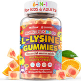 L-Lysine Gummies 6-in-1 immune support bottle label