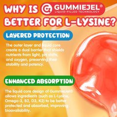 Kid-friendly Lysine Gummies for ages 9+ and teens/adults