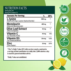 Liposomal lemon-flavor lysine liquid drops close-up