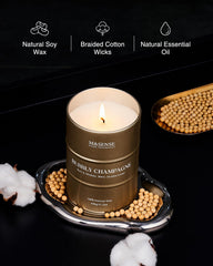 Close-up of candle wax texture showing smooth surface