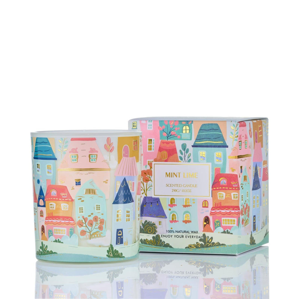 M&SENSE Mint Lime candle jar - front view