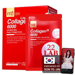 Front view of m2 Liquid Collagen Drink 6000mg sachet
