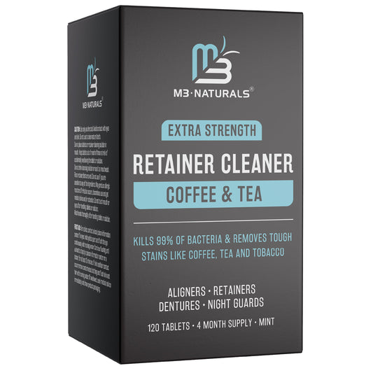 M3 Naturals Coffee and Tea Retainer Cleaner Tablets bottle