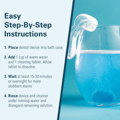 Travel-friendly denture cleaning kit with case