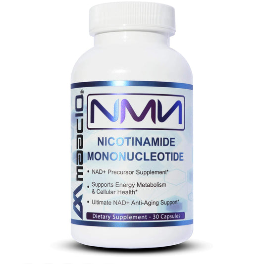 Maac10 NMN supplement bottle - front view