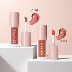 MAANGE Liquid Blush 12-hour wear demonstrates long-lasting pigment