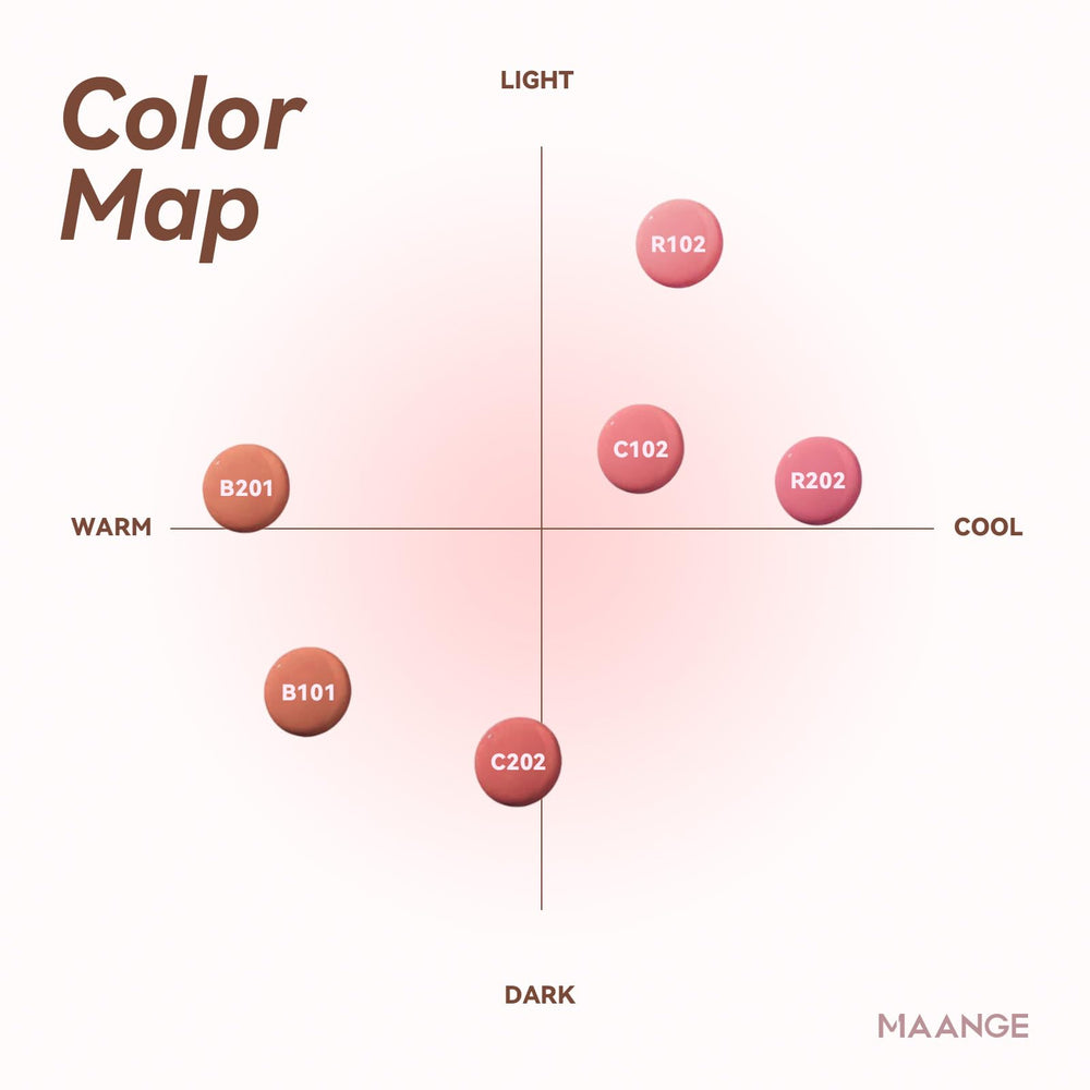 MAANGE Liquid Blush inclusive shade range flatters diverse skin tones