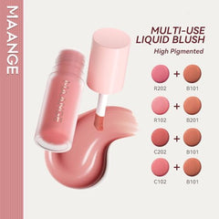 MAANGE Liquid Blush pump bottle dispensing for precise application