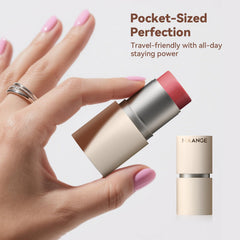 MAANGE Blush Stick demonstrates buildable color from sheer to bold
