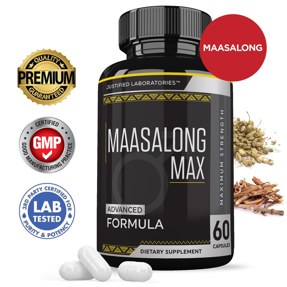 Maasalong Max 1600MG capsule bottle and label