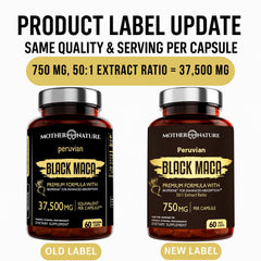 Maca root capsules promoting energy, mood, and performance