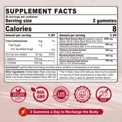 Close-up of sugar-free maca root gummy with liquid-filled center