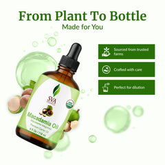 Macadamia Oil applied to face for skincare