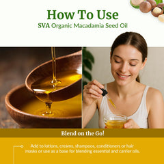Macadamia Oil used as moisturizer on skin