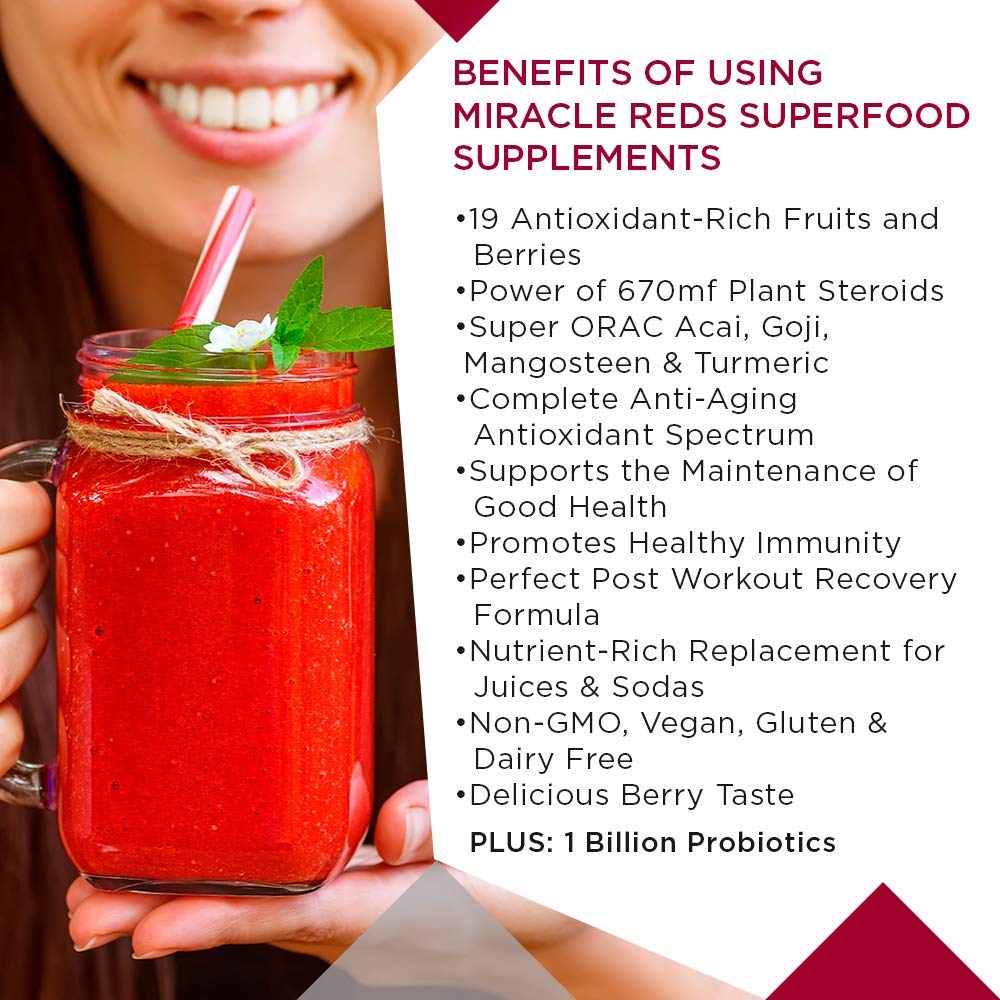 Probiotics and plant enzymes included in Miracle Reds