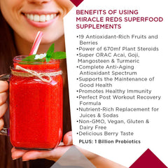 Probiotics and plant enzymes included in Miracle Reds