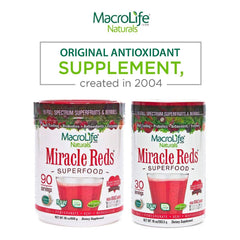 Probiotic symbols highlighting gut health support from Miracle Reds