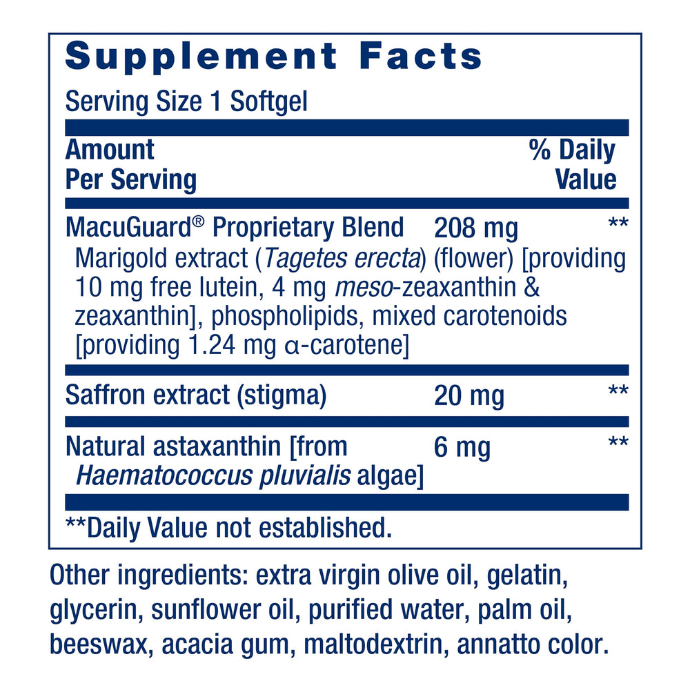 Saffron and astaxanthin visual representation for eye health
