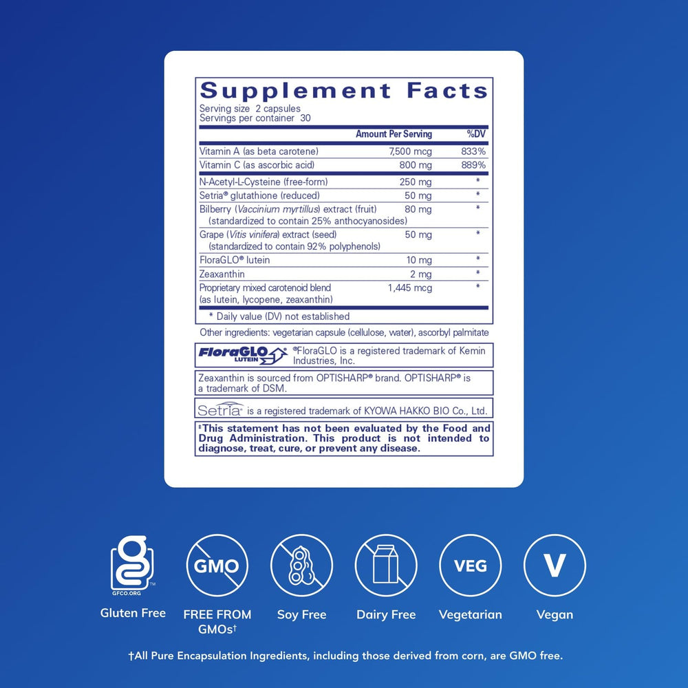 Close-up image of the Macular Support Formula antioxidant blend