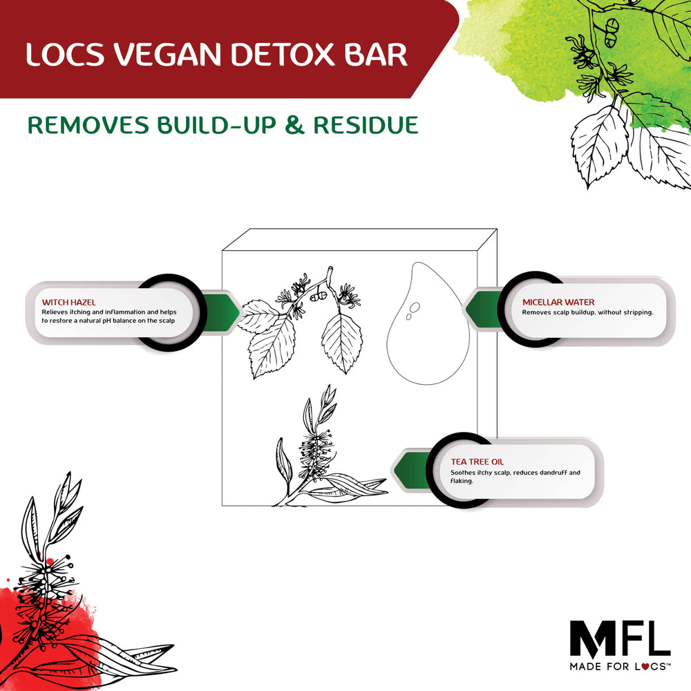 Made For Locs Vegan Detox Bar application to scalp suggests a soothing ritual