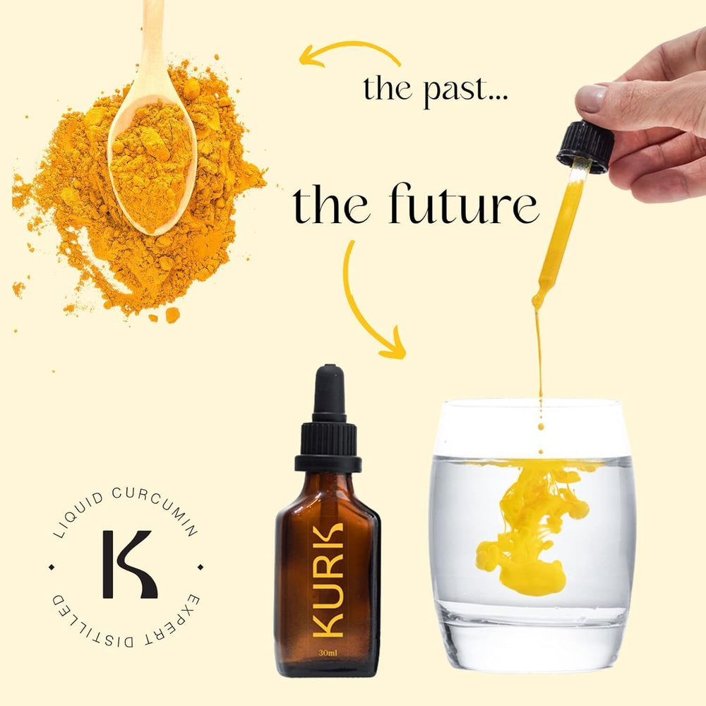 Made in the UK branding for curcumin oil bottle
