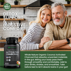 Made in USA label on activated charcoal capsules