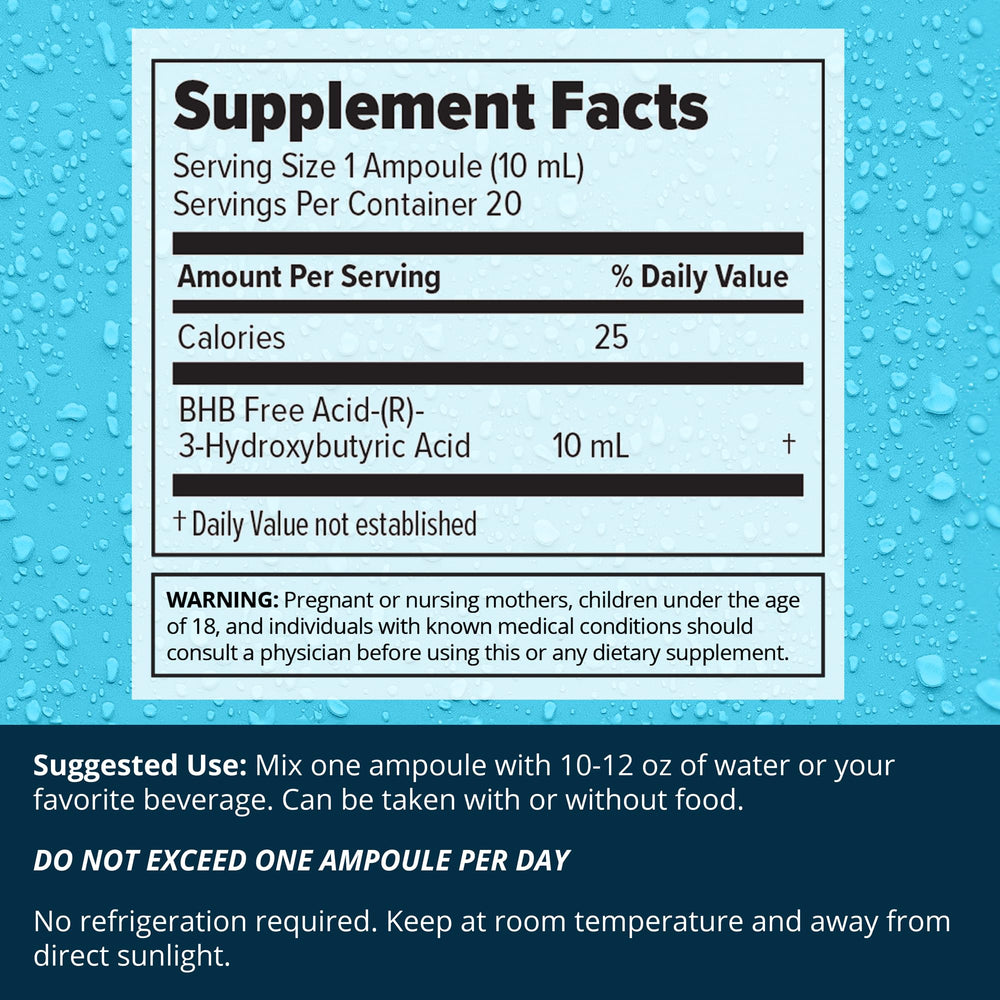 Made in USA lab-tested ketone supplement label