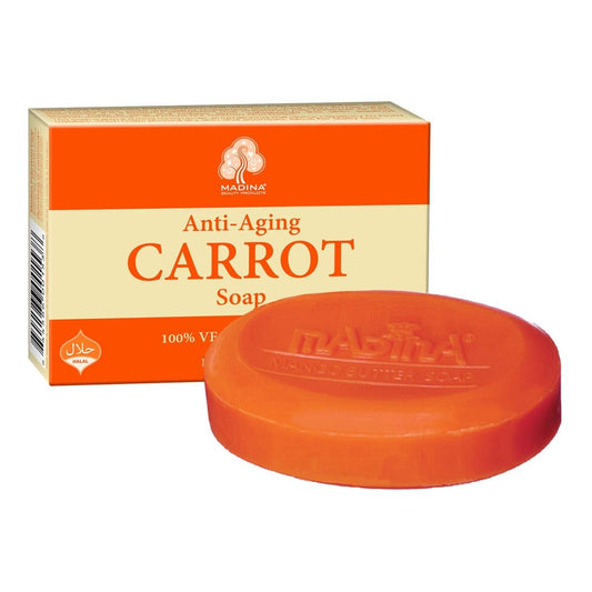Front view of Madina Bar Soaps Anti-Aging Carrot Soap