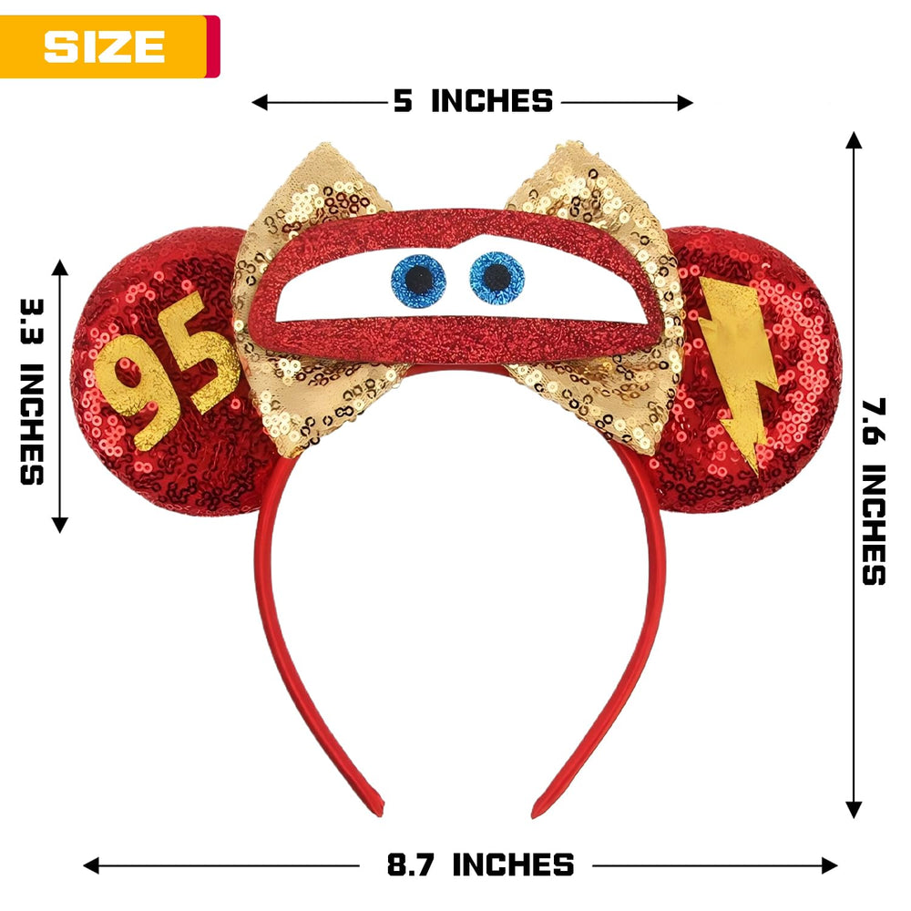 MADO iridescent mouse ears headband; sparkling finish adds playful flair.