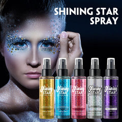 MAEPEOR Glitter Spray applied to skin for a radiant, long-lasting glow.