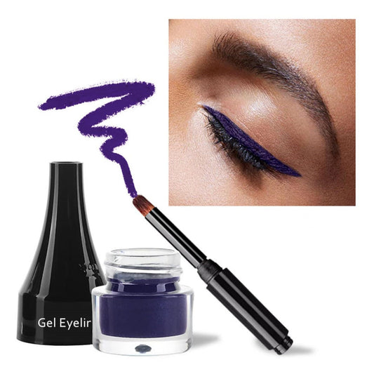 MAEPEOR Gel Eyeliner brush and swatch showcase rich, long-lasting color.