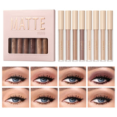 MAEPEOR Matte Liquid Eyeshadow in eight nude shades for a natural daily look