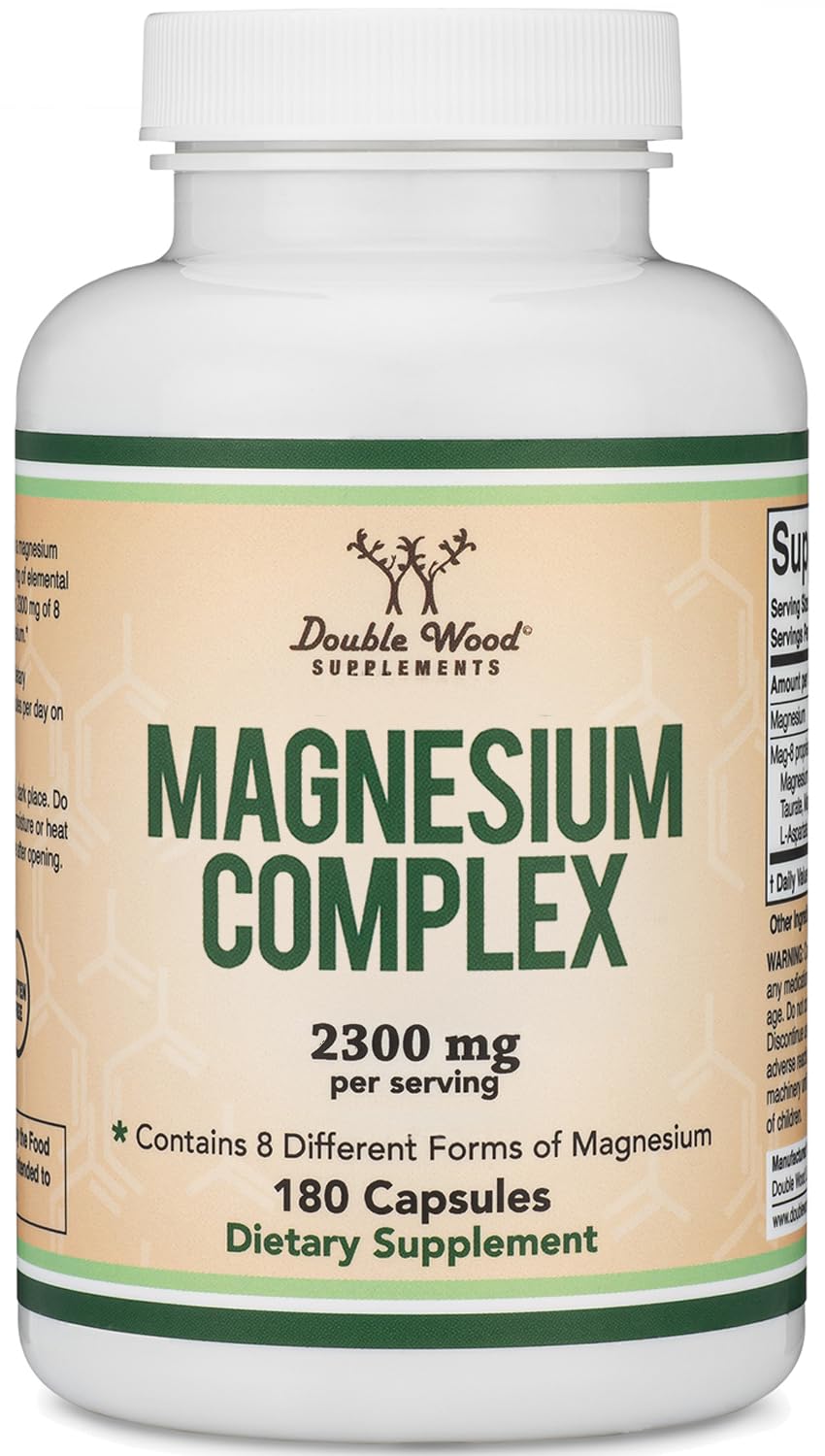 MAG-8 Magnesium Complex 180 capsules showing 426 mg elemental magnesium per serving