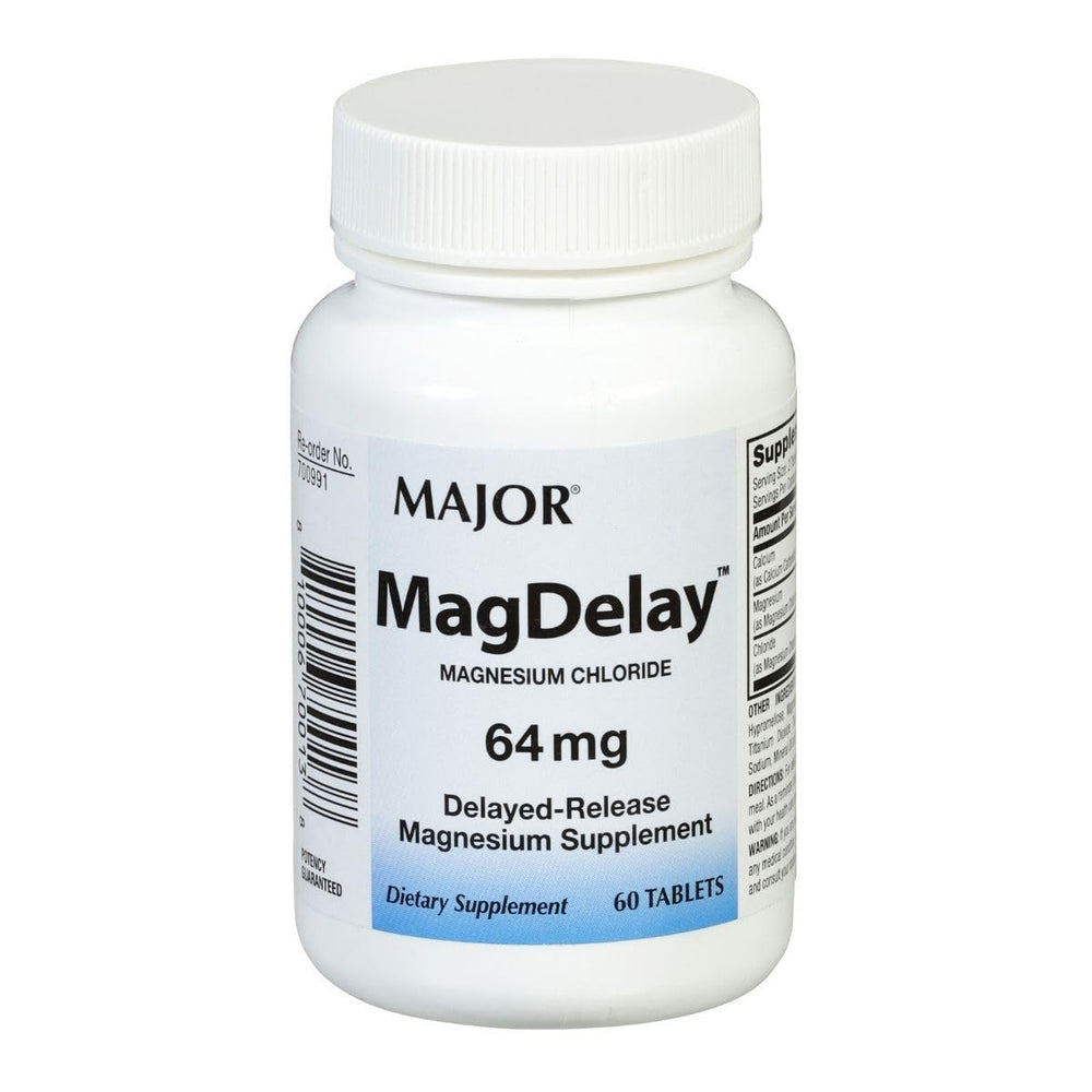 MagDelay Magnesium Chloride 64 mg delayed-release tablets bottle (60-count) - hero image
