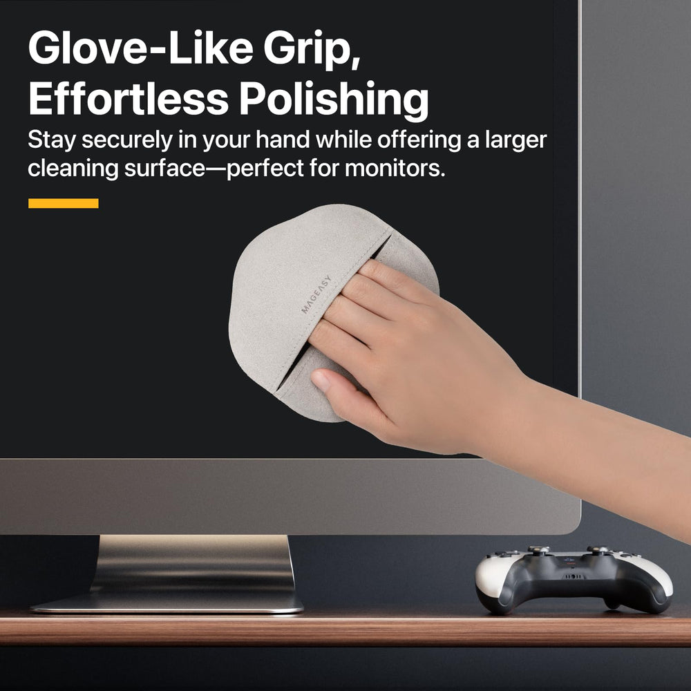 Cloth used on a TV/monitor screen for streak-free finish