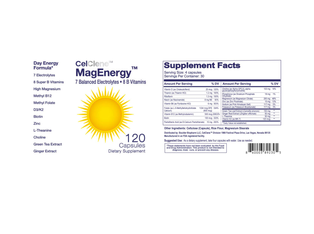Made in USA FDA-registered facility badge with MagEnergy branding