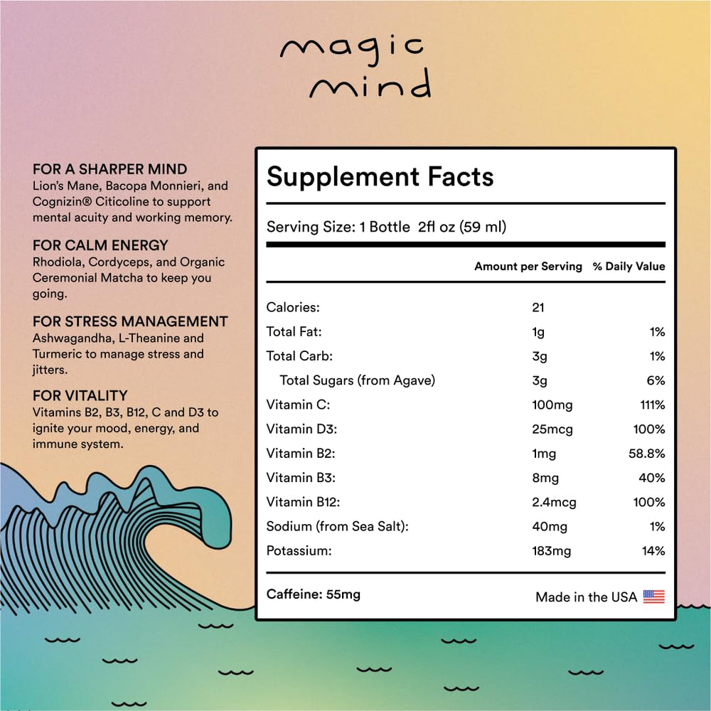 Immunity boost with B Complex, Vitamin C, D3, and Cordyceps in Magic Mind