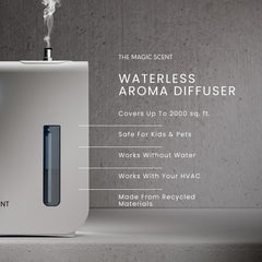 Diffuser on a countertop with home fragrance setup