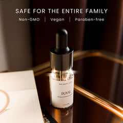 Close-up of Royal Diffuser Oil bottle with gold cap