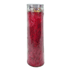 MAGICK SPACE Conquering Love palm wax candle red ritual space for mindful heart-opening rituals.