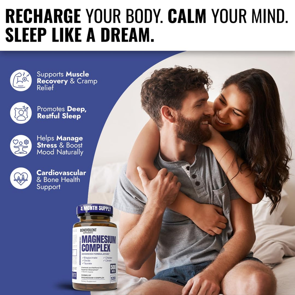 500mg magnesium 5-in-1 blend with bisglycinate, oxide, taurate, citrate