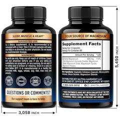 Capsules representing five forms: Glycinate, Citrate, Malate, Taurate, Oxide
