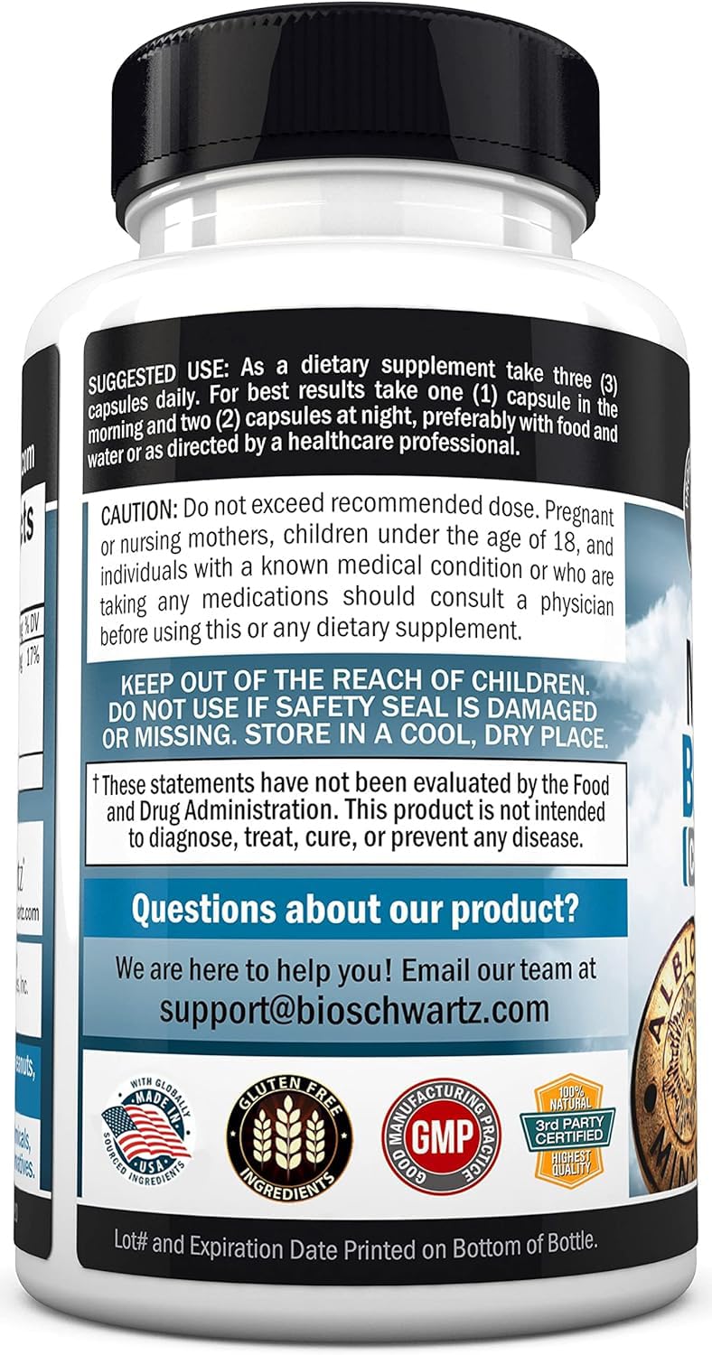 Dosage information chart for Magnesium Bisglycinate