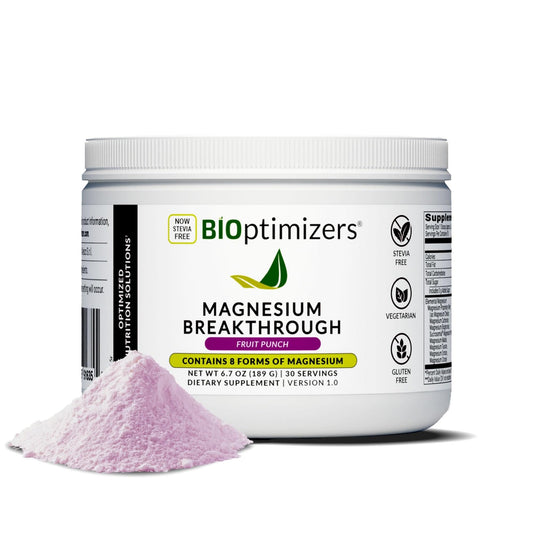 BIOptimizers Magnesium Breakthrough Drink fruit punch bottle