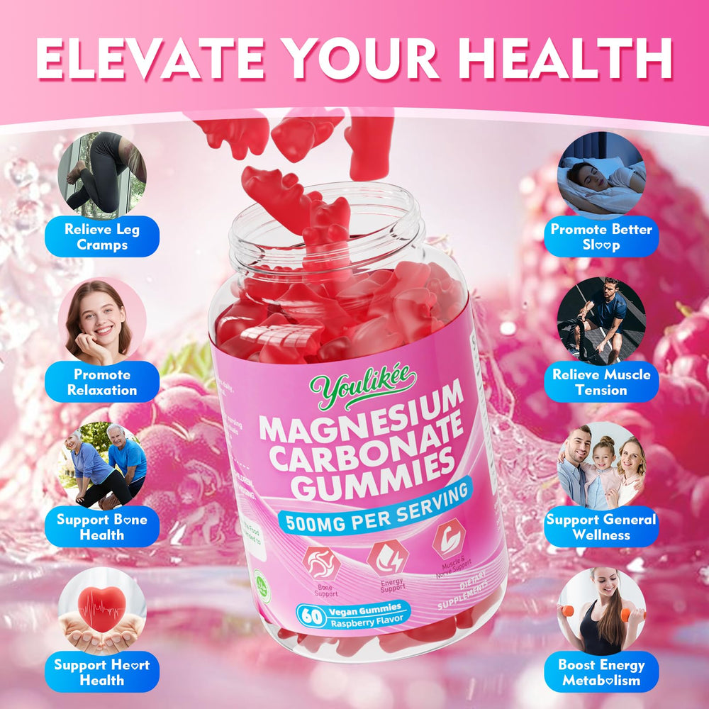 Gummies packaging with Raspberry flavor label